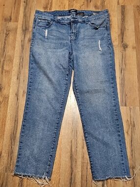 Buffalo Mid Rise Straigt Leg Jayme Distressed Jeans Size 12/32